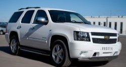 27 999 р. Защита переднего бампера (2 трубыØ76х42 мм, нержавейка) Russtal Chevrolet Tahoe GMT900 5 дв. (2006-2013)  с доставкой в г. Новочеркасск. Увеличить фотографию 3