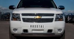 27 999 р. Защита переднего бампера (2 трубыØ76х42 мм, нержавейка) Russtal Chevrolet Tahoe GMT900 5 дв. (2006-2013)  с доставкой в г. Новочеркасск. Увеличить фотографию 4