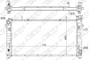 8 499 р. Радиатор двигателя SAT (пластинчатый, 3.3/3.8, МКПП/АКПП) Chrysler Voyager RG минивэн дорестайлинг (2000-2004)  с доставкой в г. Новочеркасск. Увеличить фотографию 1