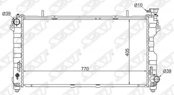 7 499 р. Радиатор двигателя SAT (трубчатый, 2.4, МКПП/АКПП) Chrysler Voyager RG минивэн дорестайлинг (2000-2004)  с доставкой в г. Новочеркасск. Увеличить фотографию 1