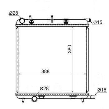 Радиатор двигателя SAT CITROEN C3 FC/FN хэтчбэк (2002-2009)