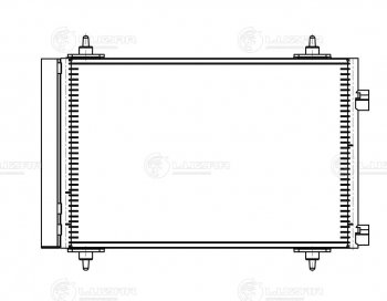 6 799 р. Радиатор кондиционера на LUZAR (1.6i / 1.4i / 2.0i / 2.0HDi)  CITROEN C4 (B7), Peugeot 307 (универсал,  хэтчбэк 3 дв.,  хэтчбэк 5 дв.)  с доставкой в г. Новочеркасск. Увеличить фотографию 3