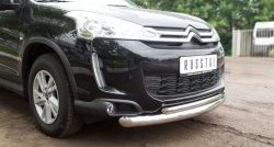 20 599 р. Защита переднего бампера (2 трубыØ76 и 42 мм, нержавейка) Russtal CITROEN C4 aircross (2012-2017)  с доставкой в г. Новочеркасск. Увеличить фотографию 2