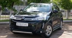 19 099 р. Защита переднего бампера (Ø75х42 мм, нержавейка) Russtal CITROEN C4 aircross (2012-2017)  с доставкой в г. Новочеркасск. Увеличить фотографию 1