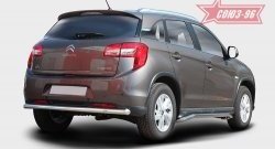 10 520 р. Защита заднего бампера Souz-96 (d60)  CITROEN C4 aircross (2012-2017)  с доставкой в г. Новочеркасск. Увеличить фотографию 1