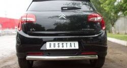 15 999 р. Одинарная защита заднего бампера из трубы диаметром 76 мм Russtal  CITROEN C4 aircross (2012-2017)  с доставкой в г. Новочеркасск. Увеличить фотографию 2