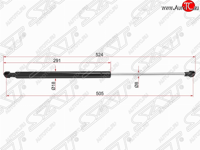 629 р. Газовый упор капота SAT CITROEN C5 X40,DC лифтбэк дорестайлинг (2000-2004)  с доставкой в г. Новочеркасск