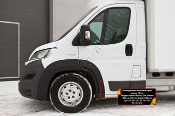 7 649 р. Передние расширители колёсной арки RA (вылет 10 мм)  CITROEN Jumper  290 (2014-2022), Fiat Ducato  290 (2014-2024) (Передние, глянец под окраску, Неокрашенные)  с доставкой в г. Новочеркасск. Увеличить фотографию 2