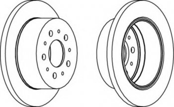 2 859 р. Задний тормозной диск SAT (не вентилируемый, Ø280) Fiat Ducato 230 (1994-2002)  с доставкой в г. Новочеркасск. Увеличить фотографию 1