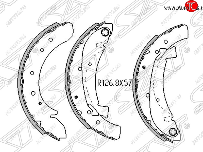 1 389 р. Колодки тормозные SAT (задние)  CITROEN Jumper ( 230,  244) (1994-2006), CITROEN Jumpy (2007-2017), Fiat Ducato  230 (1994-2002), Peugeot Boxer  230 (1994-2002)  с доставкой в г. Новочеркасск