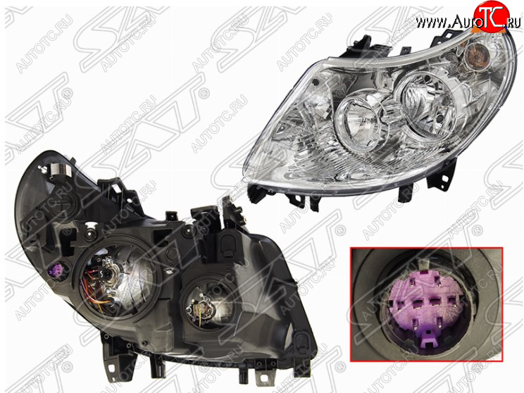 10 199 р. Левая передняя фара SAT (c электрокорректором, 8 контактов, фиолетовый разъем) CITROEN Jumper 250 (2006-2014)  с доставкой в г. Новочеркасск