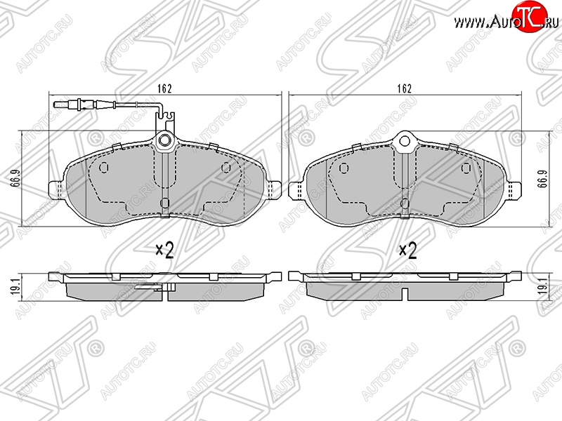 1 059 р. Колодки тормозные SAT (передние)  CITROEN Jumpy (2007-2017), Fiat Scudo (2007-2016), Peugeot Expert (2007-2012)  с доставкой в г. Новочеркасск