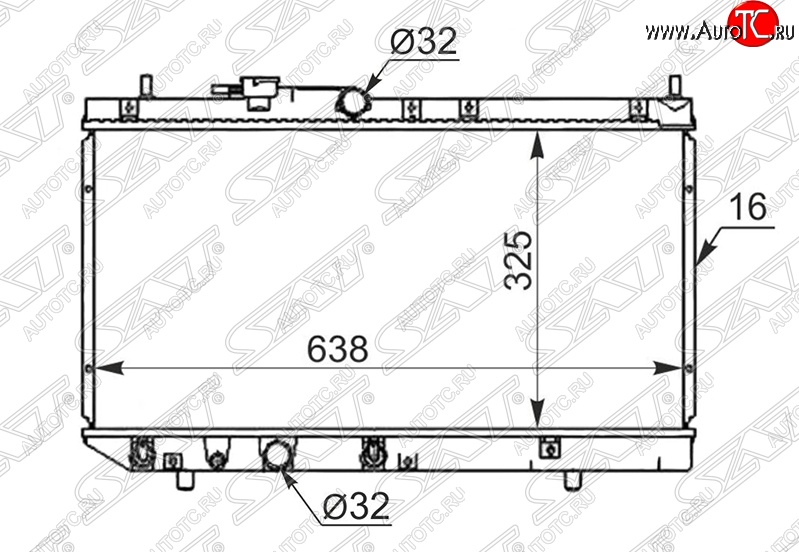 6 299 р. Радиатор двигателя SAT (пластинчатый, МКПП/АКПП)  Daihatsu Pyzar (1996-2002)  с доставкой в г. Новочеркасск