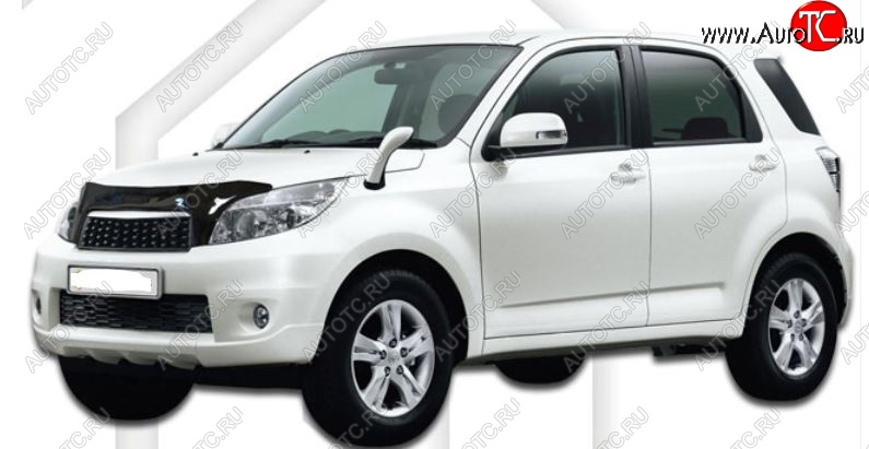 2 059 р. Дефлектор капота CA-Plastic  Daihatsu Terios  J200 (2006-2009) дорестайлинг (Classic черный, Без надписи)  с доставкой в г. Новочеркасск