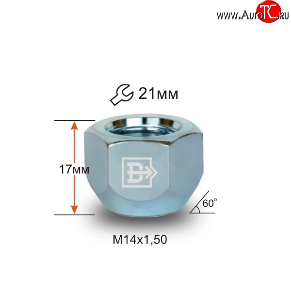 36 р. Колёсная гайка Вектор M14 1.5 Уаз Патриот Карго рестайлинг 1 (2014-2016)