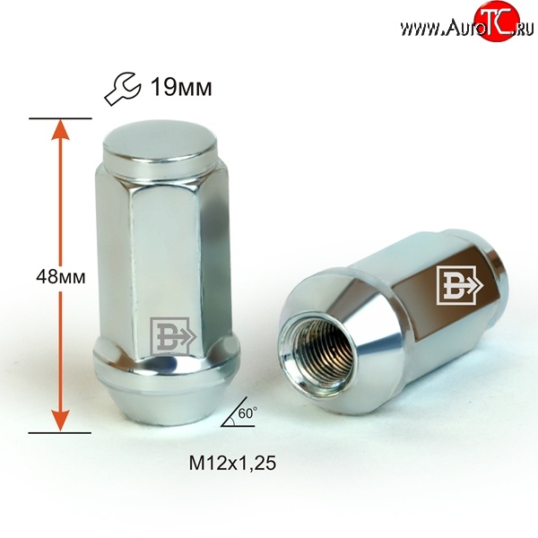 169 р. Колёсная гайка Вектор M12 1.25    с доставкой в г. Новочеркасск