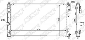 Радиатор двигателя SAT (трубчатый, 2.0/2.0TD/2.4/2.7/3.5, МКПП/АКПП) Dodge Avenger JS седан (2008-2014)