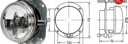 4 299 р. Универсальная противотуманная фара 90 мм HELLA 1N0 008 582-007 Honda Fit GE дорестайлинг (2007-2010) (Без пыльника)  с доставкой в г. Новочеркасск. Увеличить фотографию 2