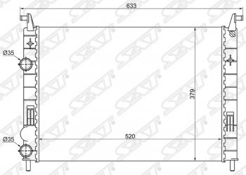 Радиатор двигателя SAT (трубчатый, МКПП)  Albea  170, Palio  178, Siena