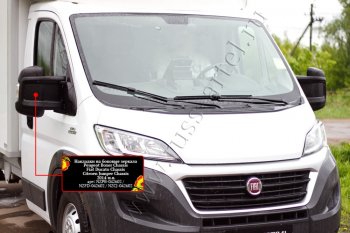 949 р. Накладки на боковые зеркала (шагрень) RA  Fiat Ducato  290 (2014-2024) (Неокрашенные)  с доставкой в г. Новочеркасск. Увеличить фотографию 3