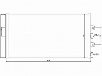 Радиатор кондиционера SAT (1.2) Fiat (Фиат) Punto (Пунто)  188 (1999-2007) 188 хэтчбэк 3 дв. дорестайлинг, хэтчбэк 5 дв. дорестайлинг, хэтчбэк 3 дв. рестайлинг, хэтчбэк 5 дв. рестайлинг