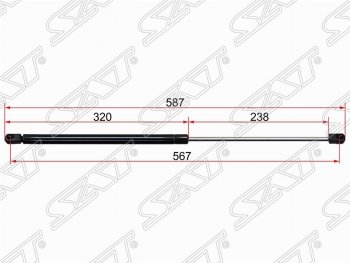 Газовый упор крышки багажника SAT Ford (Форд) C-max (С-макс)  Mk1 (2003-2010) Mk1 доресталинг, рестайлинг