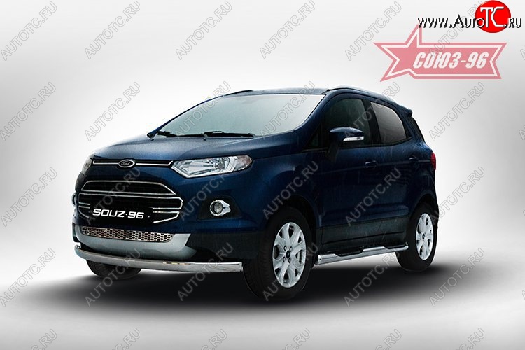 16 109 р. Защита переднего бампера из овальной трубы (d75х42) Souz-96 Ford EcoSport дорестайлинг (2013-2019)  с доставкой в г. Новочеркасск