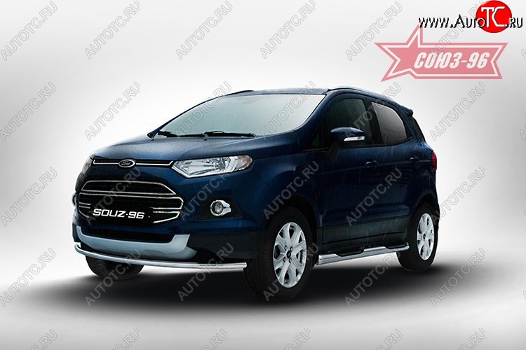 13 049 р. Защита переднего бампера (d42) Souz-96 Ford EcoSport дорестайлинг (2013-2019)  с доставкой в г. Новочеркасск