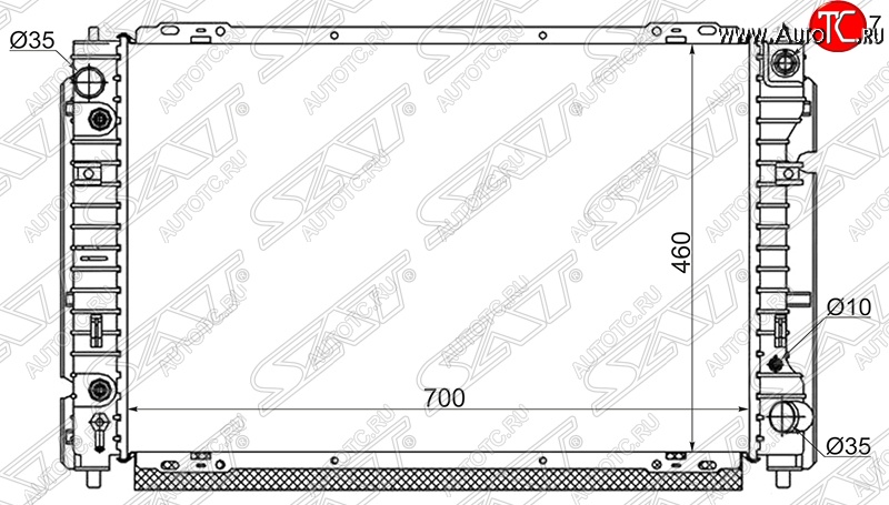 7 899 р. Радиатор двигателя SAT (пластинчатый, 2.0/2.3, МКПП/АКПП)  Ford Escape  1 (2000-2007), Ford Maverick  TM1 (2000-2007), Mazda Tribute (2000-2011)  с доставкой в г. Новочеркасск