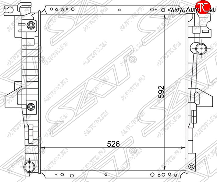 12 549 р. Радиатор двигателя SAT (пластинчатый, 3.0/4.0, МКПП/АКПП)  Ford Explorer  UN150 (1995-2001), Mazda B-Series (1998-2007)  с доставкой в г. Новочеркасск