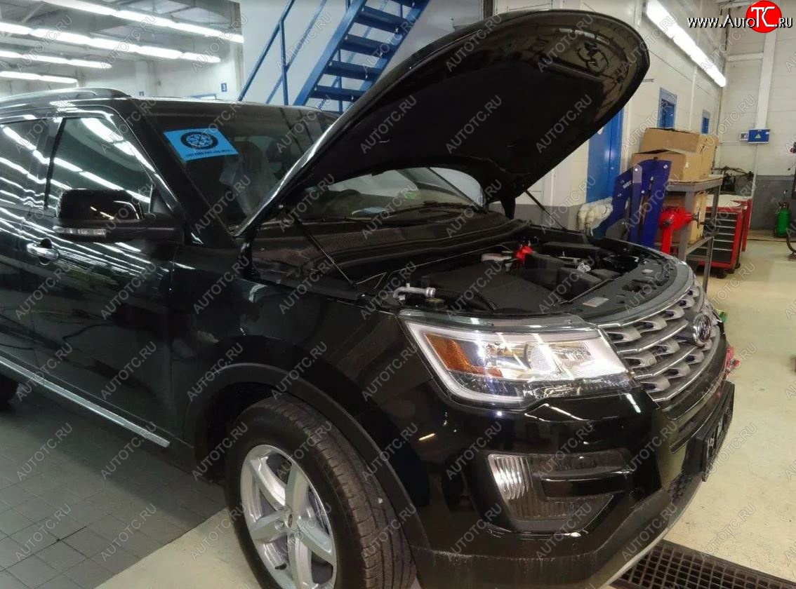 2 049 р. Упоры капота Russtal Ford Explorer U502 дорестайлинг (2010-2016)  с доставкой в г. Новочеркасск