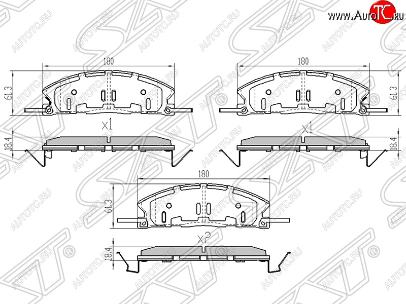 1 649 р. Колодки тормозные SAT (передние)  Ford Explorer  U502 (2010-2016) дорестайлинг  с доставкой в г. Новочеркасск