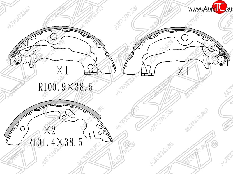 1 589 р. Колодки тормозные SAT (задние) Ford Focus 1 седан дорестайлинг (1998-2002)  с доставкой в г. Новочеркасск