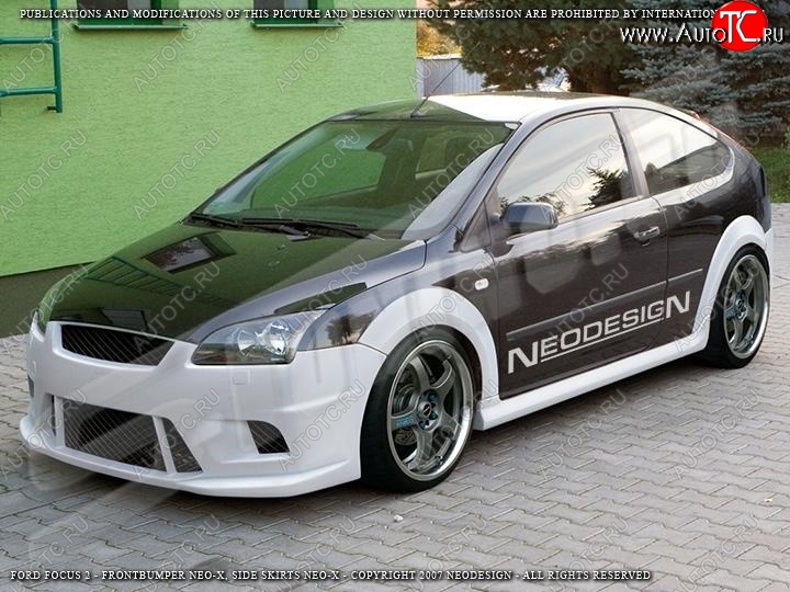 14 199 р. Пороги накладки Neodesign Ford Focus 2 хэтчбэк 3 дв. рестайлинг (2007-2011)  с доставкой в г. Новочеркасск