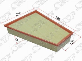 389 р. Фильтр воздушный двигателя SAT (298/120х238х70 mm)  Ford Galaxy  2 (2006-2015), Ford Mondeo (2007-2014), Volvo S80 ( AS60 седан,  AS40,AS70, AS90) (2006-2016), Volvo V70 (2008-2016)  с доставкой в г. Новочеркасск. Увеличить фотографию 1