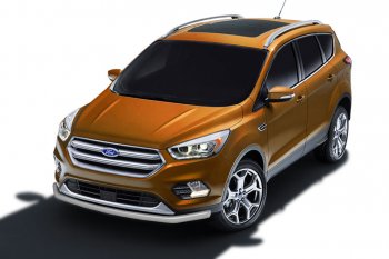 Защита заднего бампера Slitkoff (d57) Ford (Форд) Kuga (Куга)  2 (2016-2019) 2 рестайлинг