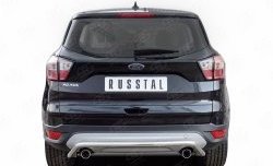 11 449 р. Защита заднего бампера (Ø42 мм волна, нержавейка) Russtal Ford Kuga 2 рестайлинг (2016-2019)  с доставкой в г. Новочеркасск. Увеличить фотографию 1