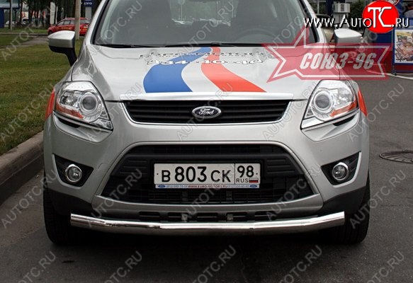 12 374 р. Защита переднего бампера одинарная Souz-96 (d76). Ford Kuga 1 (2008-2013)  с доставкой в г. Новочеркасск