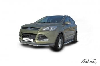 12 869 р. Защита переднего бампера Arbori (нержавейка, 1 труба d57 mm) Ford Kuga 2 дорестайлинг (2013-2016)  с доставкой в г. Новочеркасск. Увеличить фотографию 2