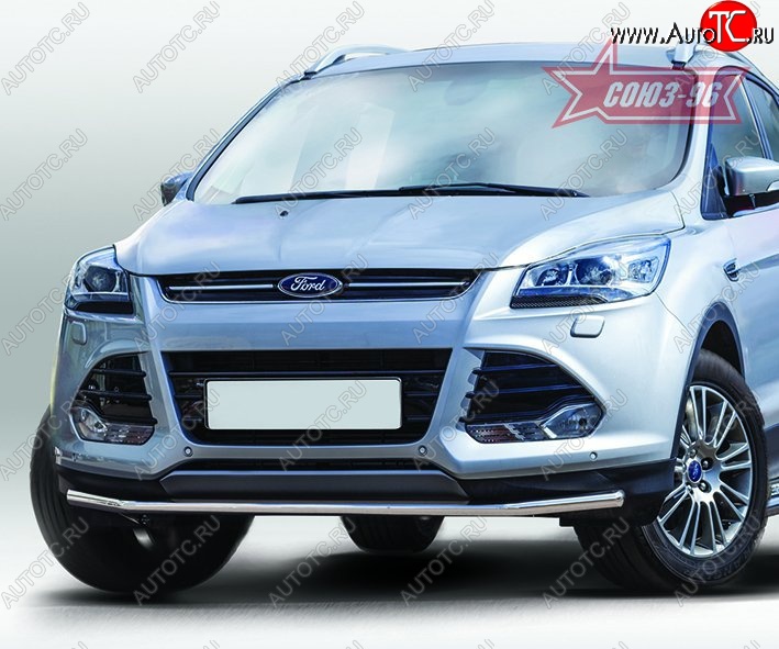 14 264 р. Защита переднего бампера одинарная Souz-96 Premium High (d42) Ford Kuga 2 дорестайлинг (2013-2016)  с доставкой в г. Новочеркасск