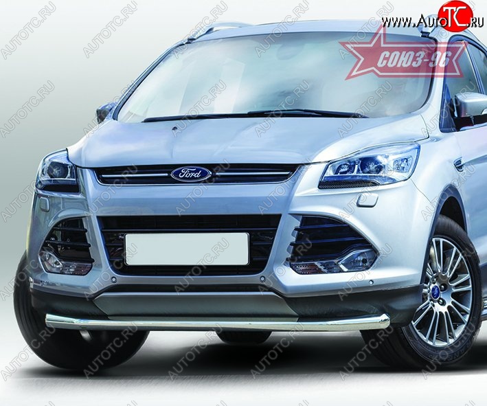 2 384 р. Защита переднего бампера одинарная Souz-96 Premium High (d60) Ford Kuga 2 дорестайлинг (2013-2016)  с доставкой в г. Новочеркасск