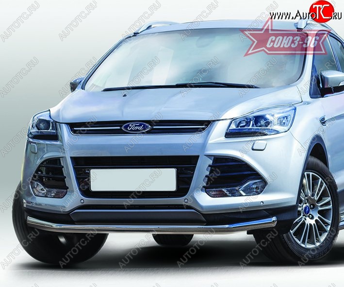 14 669 р. Защита переднего бампера одинарная Souz-96 Premium Low (d60) Ford Kuga 2 дорестайлинг (2013-2016)  с доставкой в г. Новочеркасск