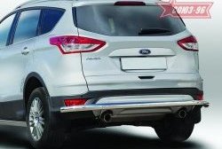 15 029 р. Защита заднего бампера Souz-96 Long (d60) Ford Kuga 2 дорестайлинг (2013-2016)  с доставкой в г. Новочеркасск. Увеличить фотографию 1