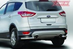 8 189 р. Защита заднего бампера из боковых уголков Souz-96 (d60)  Ford Kuga  2 (2013-2016) дорестайлинг  с доставкой в г. Новочеркасск. Увеличить фотографию 1