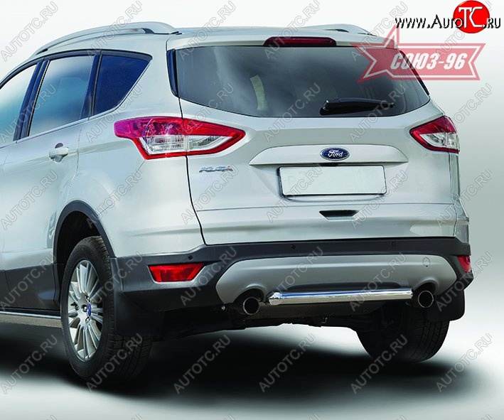 13 679 р. Защита заднего бампера Souz-96 (d60)  Ford Kuga  2 (2013-2016) дорестайлинг  с доставкой в г. Новочеркасск