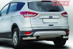 10 799 р. Защита заднего бампера из боковых уголков Souz-96 (d76х42) Ford Kuga 2 дорестайлинг (2013-2016)  с доставкой в г. Новочеркасск. Увеличить фотографию 1