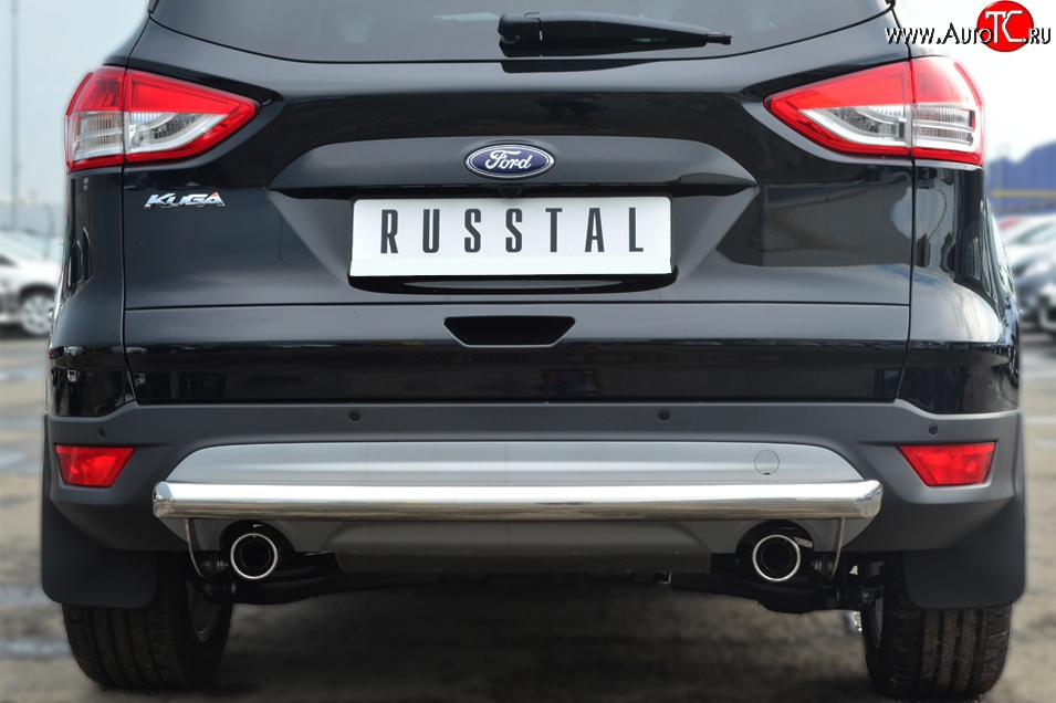 11 999 р. Одинарная защита заднего бампера из трубы диаметром 63 мм Russtal Ford Kuga 2 дорестайлинг (2013-2016)  с доставкой в г. Новочеркасск