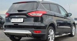 13 999 р. Одинарная защита заднего бампера из трубы диаметром 76 мм Russtal Ford Kuga 2 дорестайлинг (2013-2016)  с доставкой в г. Новочеркасск. Увеличить фотографию 3