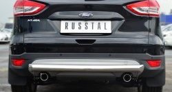 13 999 р. Одинарная защита заднего бампера из трубы диаметром 76 мм Russtal Ford Kuga 2 дорестайлинг (2013-2016)  с доставкой в г. Новочеркасск. Увеличить фотографию 1