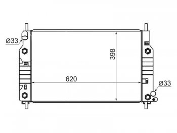 Радиатор двигателя SAT (пластинчатый, АКПП, 1.6 / 1.8 / 2.0) Ford Mondeo Mk1,BNP универсал (1992-1996)